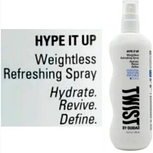 Twist by Ouidad Hype it Up! Weightless Refreshing Spray 10.5 floz Curl Refresher